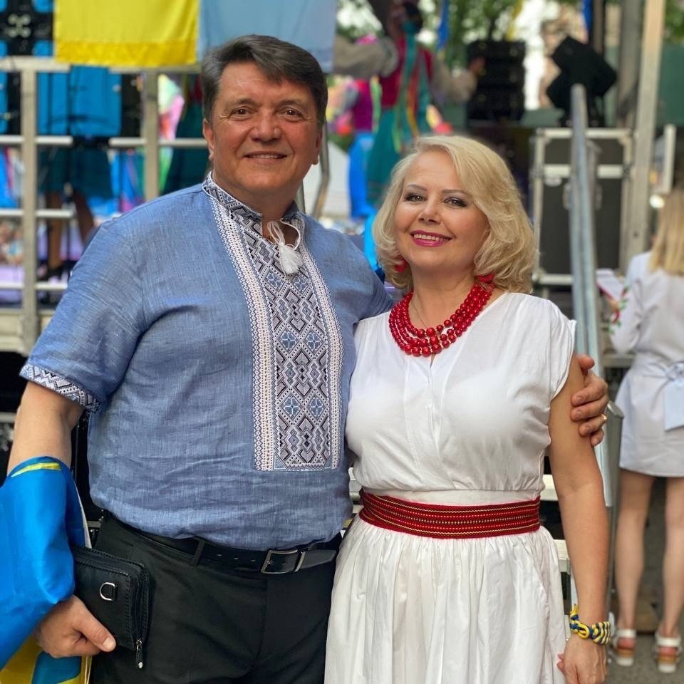 Nataliya and Yaroslav Dub at a Ukrainian community festival in New York