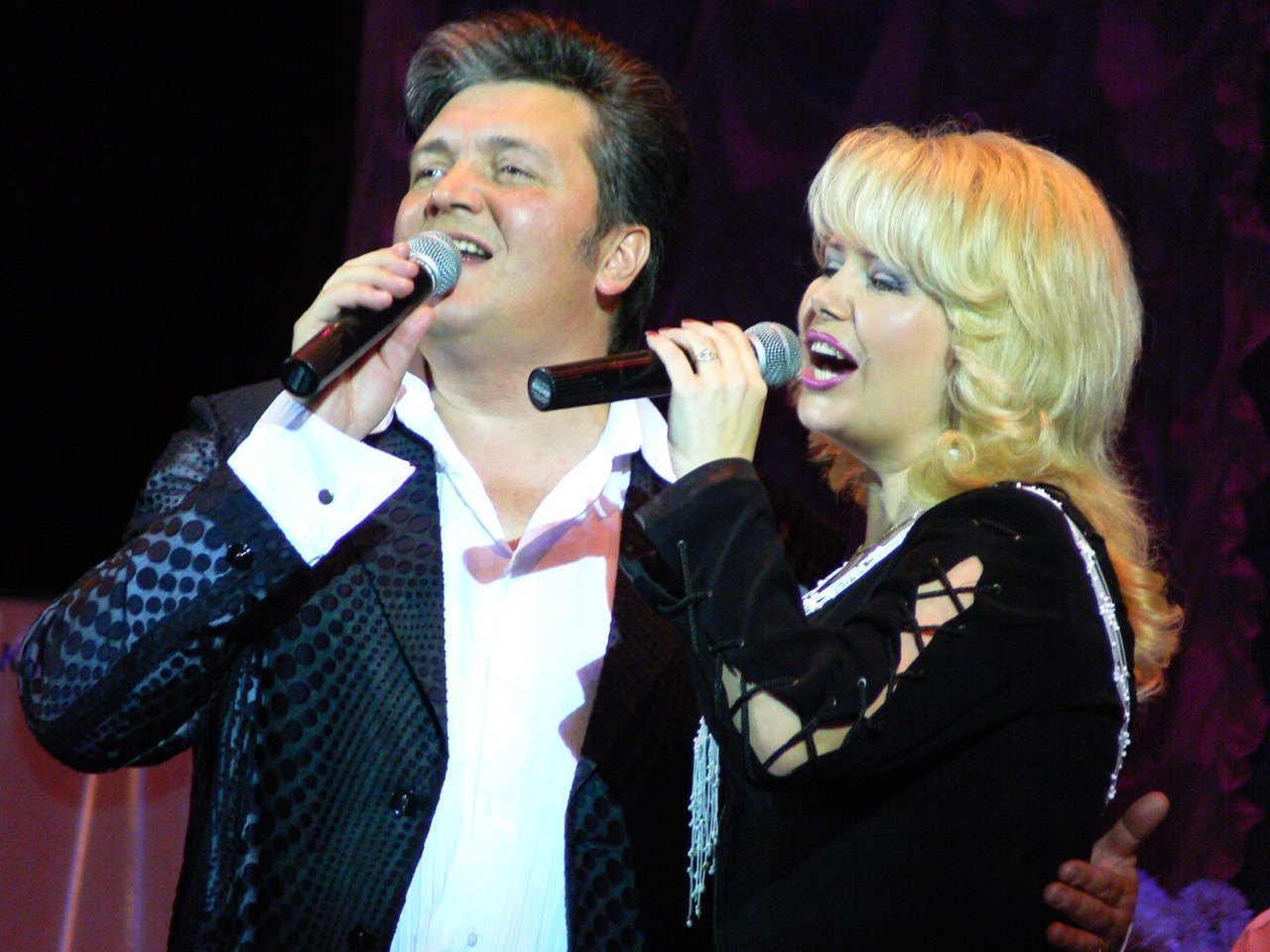 Nataliya and Yaroslav Dub performing together on stage